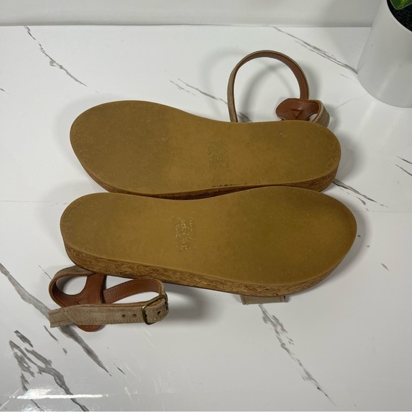 K. Jacques St. Tropez Women’s Strappy Platform Sandal Beige Suede Staps Size 7.5 - Picture 7 of 11